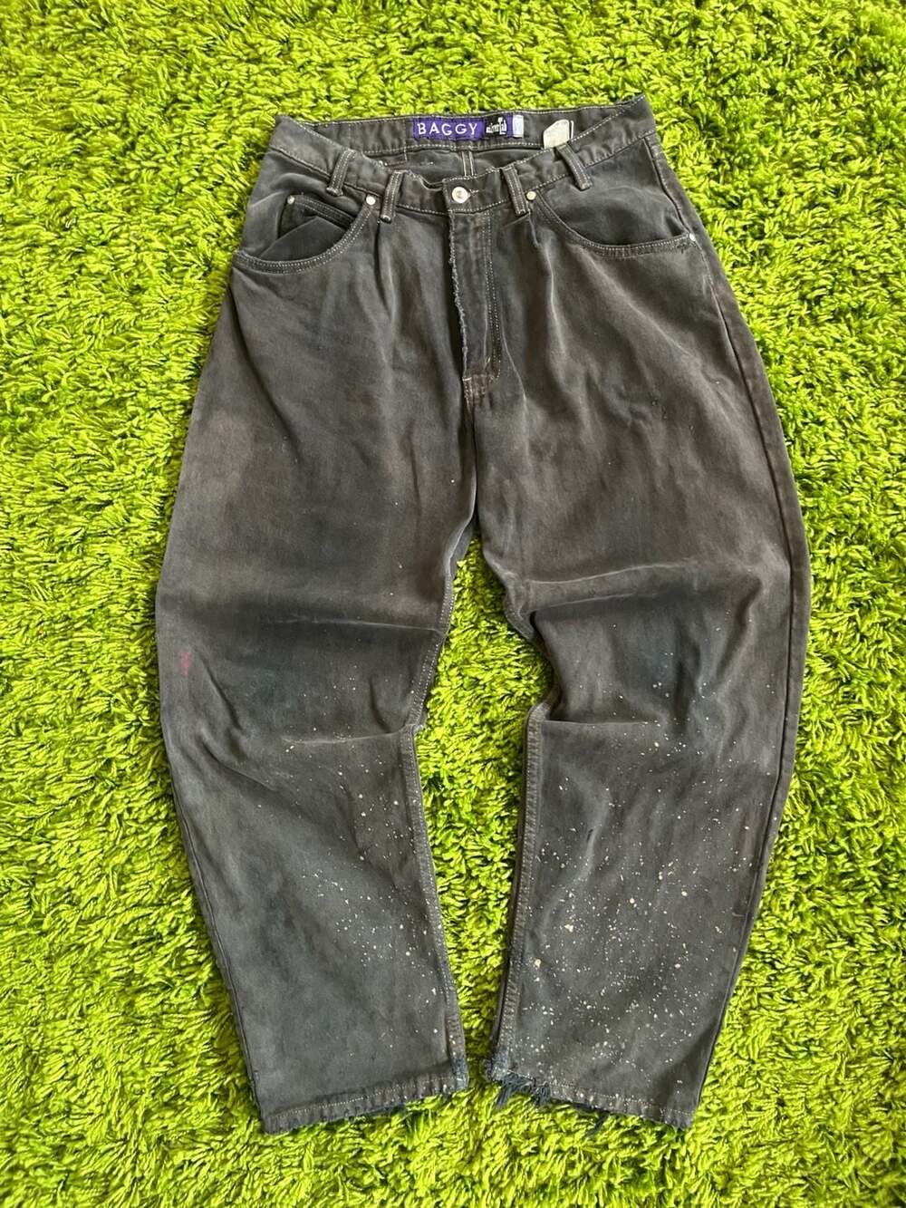 Vintage Levi's SilverTab Baggy Faded Black Jeans W34 L30 made in USA